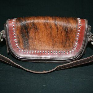American West cowhide/leather purse